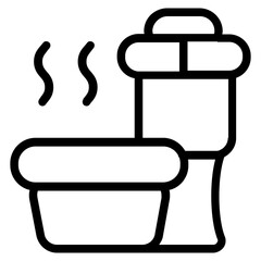 Defecate Line Icon