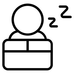 Sleeping Line Icon