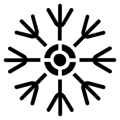 Obraz premium Snowflake Solid Icon