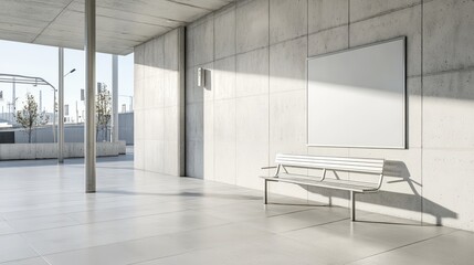 Modern minimalist waiting area design space