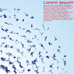 Futuristic infographic showcasing big data visualization with an aesthetic design that represents complex information through intricate data threads and an abstract graph of social networks