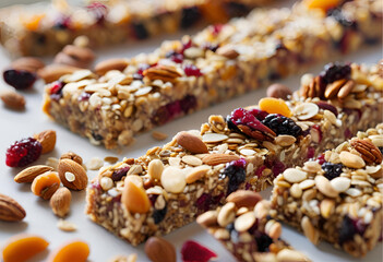 Nutty Fruit Energy Bars with Natural Ingredients
