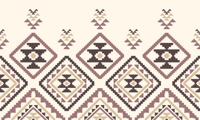 Southwest Aztec geometric Native American Mexican Navajo tribal ethnic seamless pattern fabric colorful design vector for textile printing