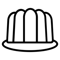 Fototapeta premium Pudding Line Icon