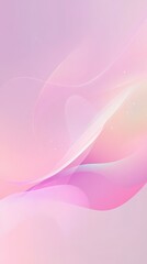 Abstract Pink and White Gradient Background with Soft Curves and Subtle Sparkle