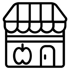 Fruit Shop Line Icon