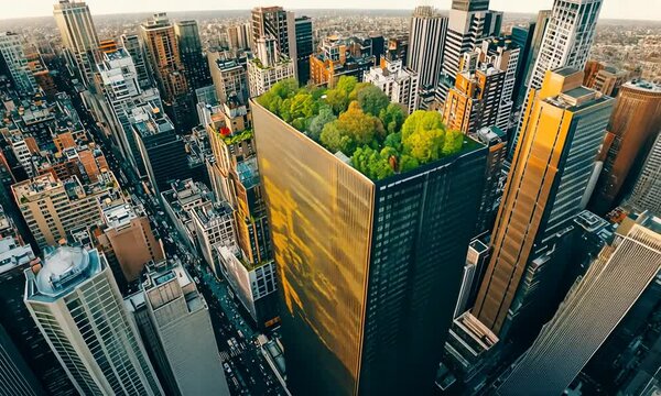 Rooftop Garden in the City