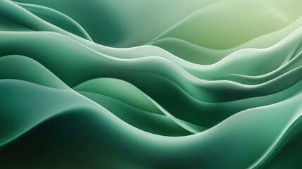 Obraz premium Abstract Green Wavy Background Texture for Graphic Design