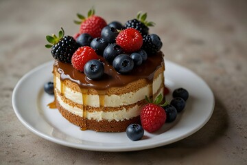 pancakes with berries and cream