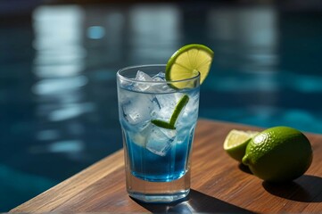 cocktail with lime and ice