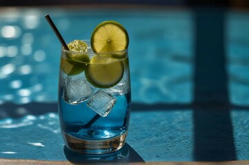 cocktail with lime and ice