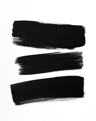abstract black ink brush stroke background with space for text.