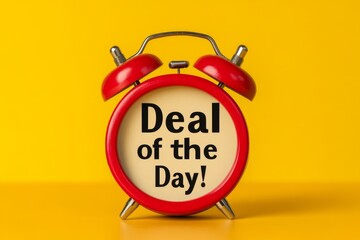 graphic of the text Deal of the Day with a clock for limited time offers.