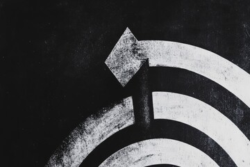 The image depicts a bold arrow symbolizing growth and progress, with abstract shapes in the background.