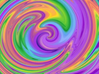 Obraz premium Swirling and colorful psychedelic circular patterns, spiral, imaginative