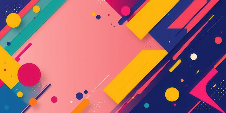 Vibrant and eye-catching flyer background with bold colors and geometric shapes, background, marketing