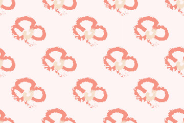 Natural Drawing Flower Seamless Pattern With Simple Pretty, Little Floral Liberty Seamless Texture Background. Spring, Summer Romantic Blossom Flower Garden Seamless Pattern for Your Designs