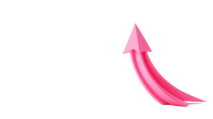 Elevate your design with an isolated ascending arrow on a transparent background