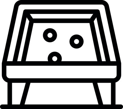 recommend clip art: Billiard table featuring balls, symbolizing gameplay, in a minimalist line art style perfect for leisure and game related designs