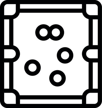 recommend clip art: Billiard table top view, showing balls arranged to form the number eight, symbolizing the game's classic eight ball variant