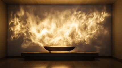 Fototapeta premium Abstract Light and Smoke Installation