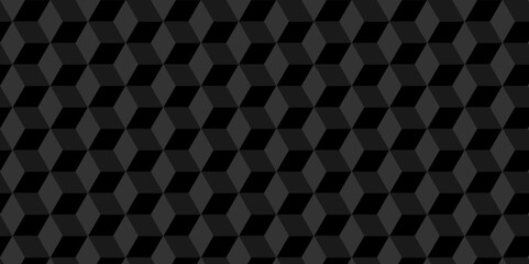 Vector abstract dark black geometric minimal cube hexagon surface texture design. minimal black cubies block and mete glossy thin smooth structure isometric grid banner and wallpaper.