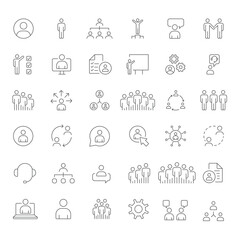 Fototapeta premium People in business icons - editable vector