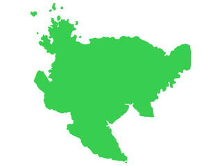 少しゆるい佐賀県地図 フチなし 九州地方