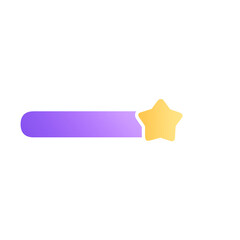 cute gradient loading bar with star Illustration 