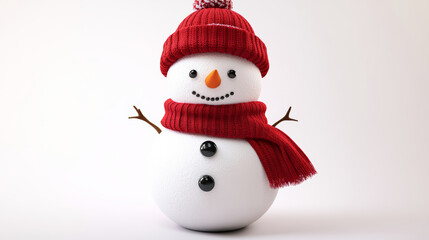 Snowman on a white background