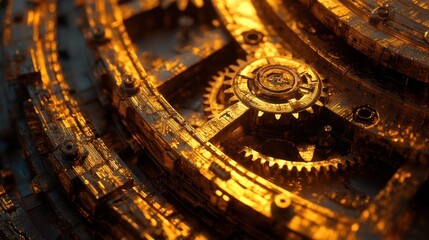 Fototapeta premium Golden Gears