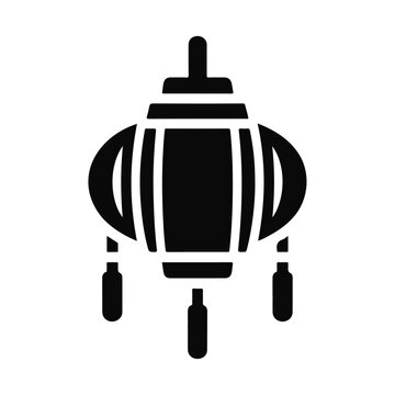 recommend clip art: Chinese black silhouette lantern vector icon design
