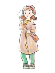 問題が解決して晴れやかな女性