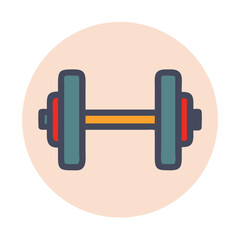 Colorful adjustable dumbbell illustration,  representing fitness, strength training, and exercise equipment.
