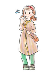 問題が発生して困っている女性