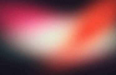 Dark glowing red pink blue white color grainy backdrop design. Abstract colorful noisy gradient, vibrant color flow, wave shaped, bright, shine, website header design, banner, poster, cover