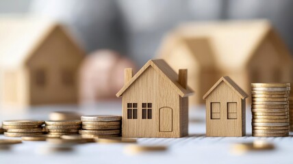 Visualization of a couple meeting with a financial advisor to review property valuation and equity before loan application