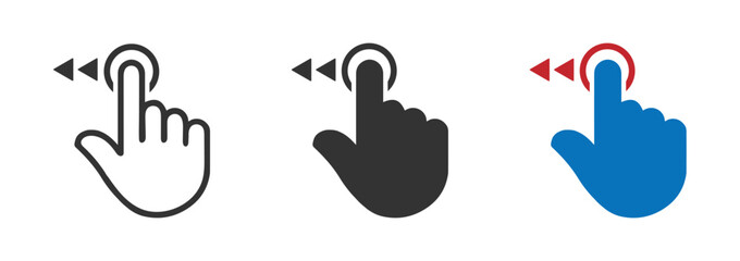 Screen touch swipe finger vector icon. Screen touch icon