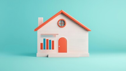 3D model of a digital mortgage dashboard displaying  Home Equity