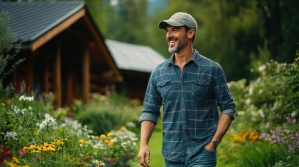 Enjoying a Day in the Lush Garden