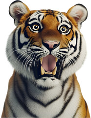 Obraz premium Shocked Tiger Expression