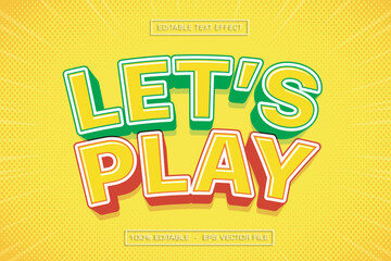 Lets Play Editable Text Effect