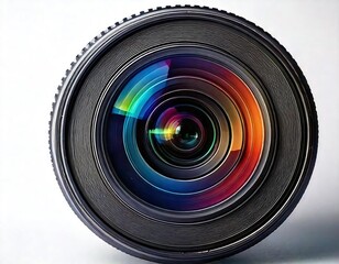 Camera lens with lense reflections.