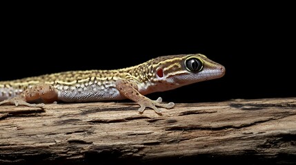 Obraz premium Close-up of a Leopard Gecko on a Branch