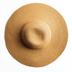 Straw hat isolated on white background