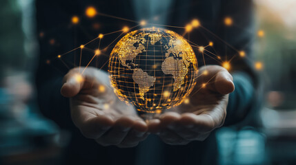 Fototapeta premium Financial charts show a significant increase in profits in the stock market. This is driven by higher interest rates and continued growth. In the innovation world of financial investment, finance