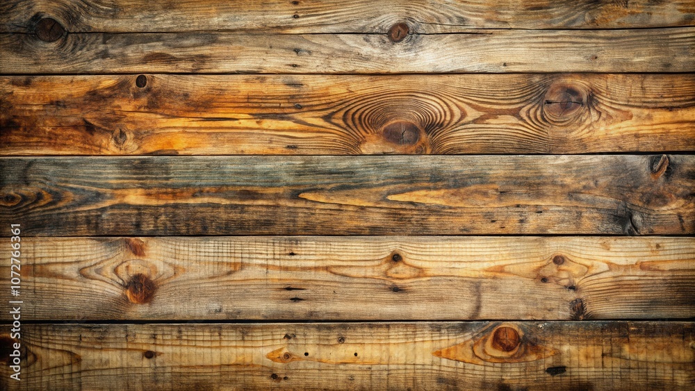 Poster rustic wooden planks with knots and grain patterns, a natural textured surface for design and backgr