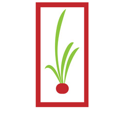 illustration of a plant deco frame