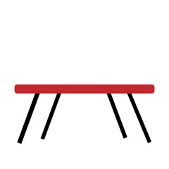 Red Table modern minimalist