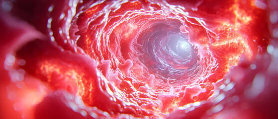 A red blob with a hole in the middle